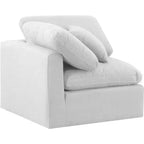 Fauteuil d'angle en tissu texturé lin Indulge Meridian Furniture