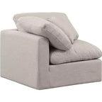 Fauteuil d'angle en tissu texturé lin Indulge Meridian Furniture