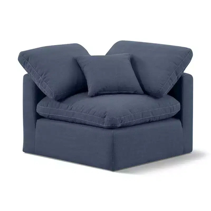 Fauteuil d'angle en tissu texturé lin Indulge Meridian Furniture