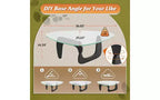 DEXYLLO Table Basse, Petite Table Basse en Verre avec Pieds en Bois Massif, 36 Tables de Salon Triangulaires Mid-Century