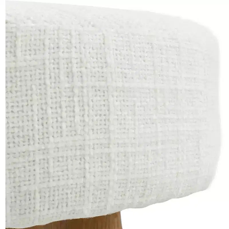 Tabouret en tissu bouclé crème Jasper Meridian Furniture