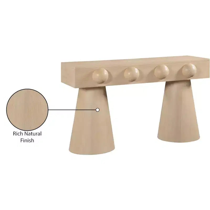 Table console Bracciano en placage de chêne naturel Meridian Furniture