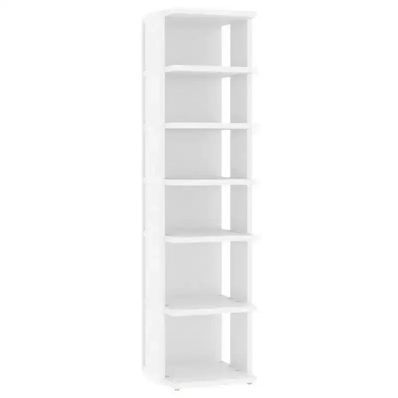 vidaXL Shoe Cabinet White Engineered wood Tall and narrow Shoe Cabinet