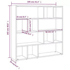 vidaXL Bibliothèque/Séparateur de pièce Chêne fumé 41.3x9.4x40.2