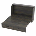 Lit plateforme pliable FAMYYT Queen Size avec station de recharge, tiroir de rangement, montage facile