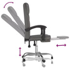 vidaXL Fauteuil de bureau inclinable noir Similicuir, métal, contreplaqué