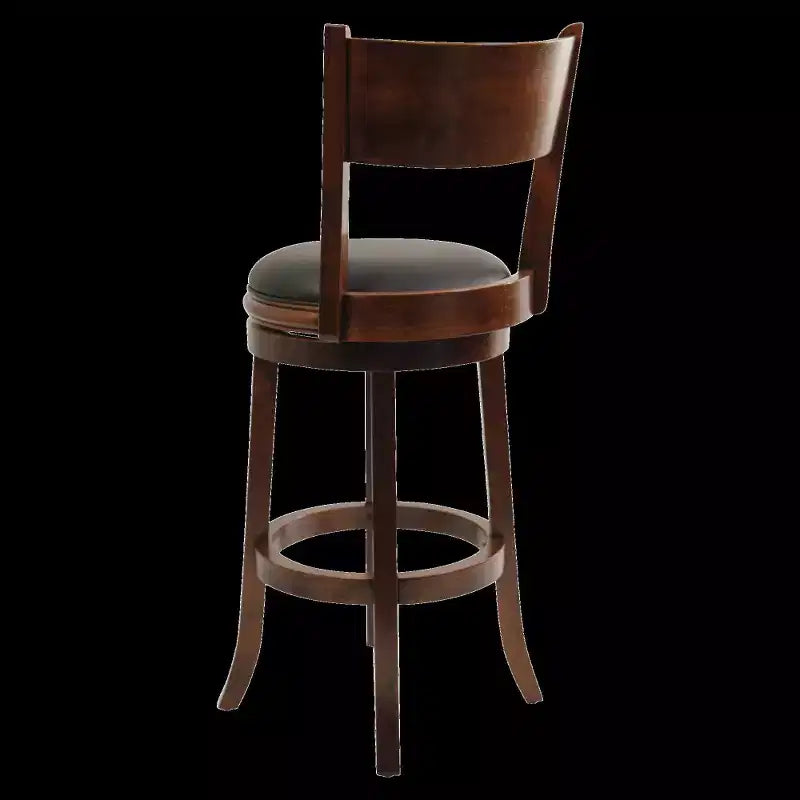 Tabouret de bar pivotant en bois dur Palmetto, Noyer - Boraam
