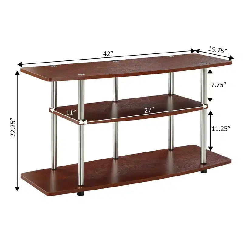 Meuble TV large à 3 niveaux Designs2Go pour téléviseurs jusqu'à 43" - Breighton Home