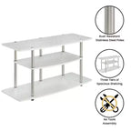 Meuble TV large à 3 niveaux Designs2Go pour téléviseurs jusqu'à 43" - Breighton Home