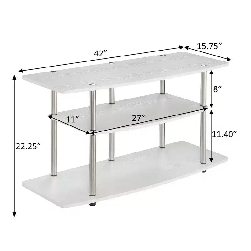 Meuble TV large à 3 niveaux Designs2Go pour téléviseurs jusqu'à 43" - Breighton Home