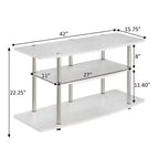 Meuble TV large à 3 niveaux Designs2Go pour téléviseurs jusqu'à 43" - Breighton Home