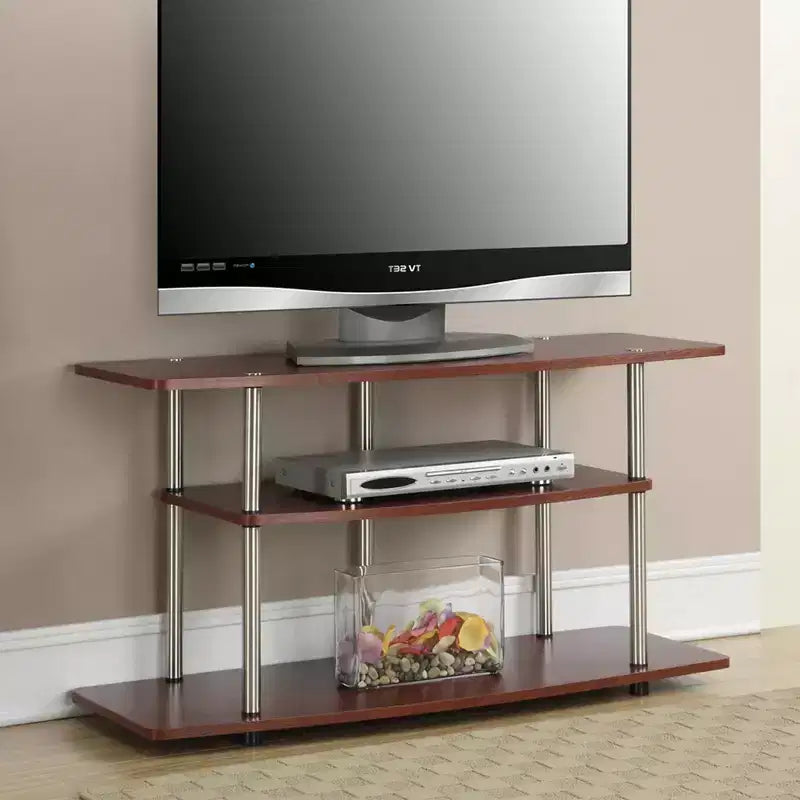 Meuble TV large à 3 niveaux Designs2Go pour téléviseurs jusqu'à 43" - Breighton Home