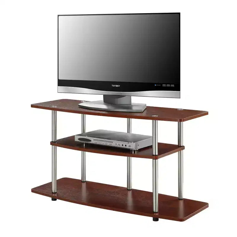 Meuble TV large à 3 niveaux Designs2Go pour téléviseurs jusqu'à 43" - Breighton Home
