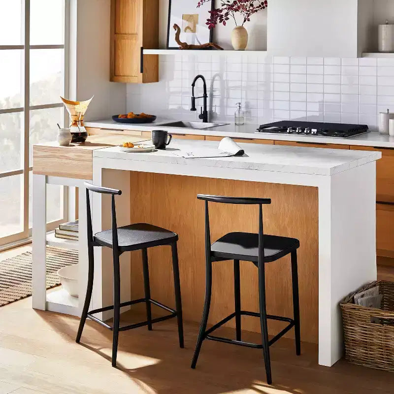 Tabouret de bar comptoir en métal noir Northwood : Design épuré et moderne – Conçu par Threshold™ avec Studio McGee