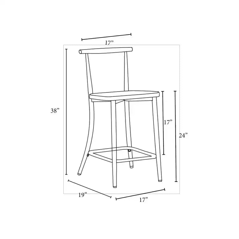 Tabouret de bar comptoir en métal noir Northwood : Design épuré et moderne – Conçu par Threshold™ avec Studio McGee