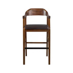Tabouret de bar fixe Rasmus : 29 po, similicuir, bois écologique, hauteur fixe - Boraam