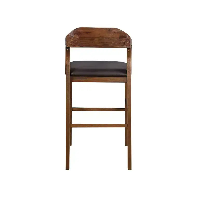 Tabouret de bar fixe Rasmus : 29 po, similicuir, bois écologique, hauteur fixe - Boraam