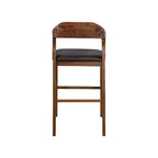 Tabouret de bar fixe Rasmus : 29 po, similicuir, bois écologique, hauteur fixe - Boraam