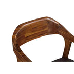 Tabouret de bar fixe Rasmus : 29 po, similicuir, bois écologique, hauteur fixe - Boraam