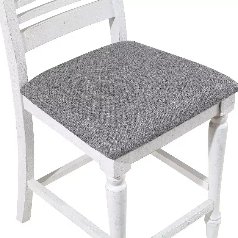Lot de 2 tabourets de bar hauteur comptoir Cambrien Farmhouse avec sièges rembourrés - HOMES: Inside + Out