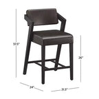 Tabouret de bar hauteur comptoir Snyder noir/gris - Hillsdale Furniture