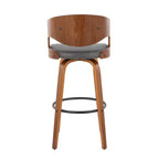 Lot de 2 tabourets de bar en similicuir Pino Noyer/Gris/Noir - LumiSource