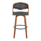 Lot de 2 tabourets de bar en similicuir Pino Noyer/Gris/Noir - LumiSource