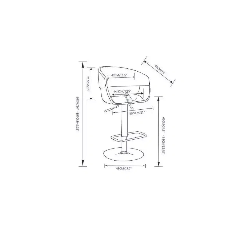 Tabouret de bar pivotant réglable Calinda blanc : Moderne du milieu du siècle, cadre en bois courbé, revêtement en lin - WyndenHall