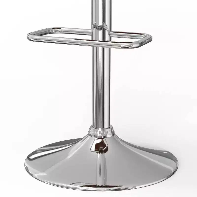 Tabouret de bar pivotant réglable Calinda blanc : Moderne du milieu du siècle, cadre en bois courbé, revêtement en lin - WyndenHall
