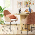Chaise de salle à manger en osier avec coussin, couleur naturelle - Threshold™ Assemblage requis