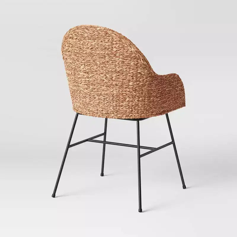 Chaise de salle à manger en osier avec coussin, couleur naturelle - Threshold™ Assemblage requis