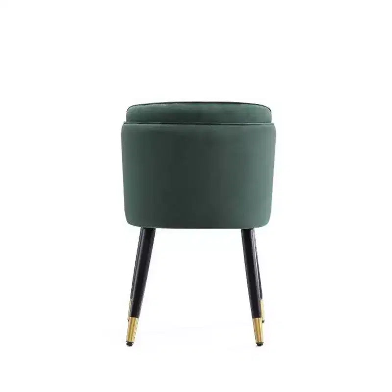 Chaise de salle à manger Zephyr en velours vert chasseur de Manhattan Comfort : Rembourrée, pieds en bois, aucun assemblage requis