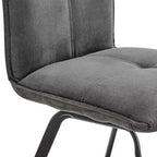 Lot de 2 chaises de salle à manger Rylee en tissu anthracite/noir – Armen Living
