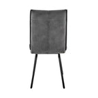 Lot de 2 chaises de salle à manger Rylee en tissu anthracite/noir – Armen Living