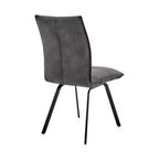 Lot de 2 chaises de salle à manger Rylee en tissu anthracite/noir – Armen Living