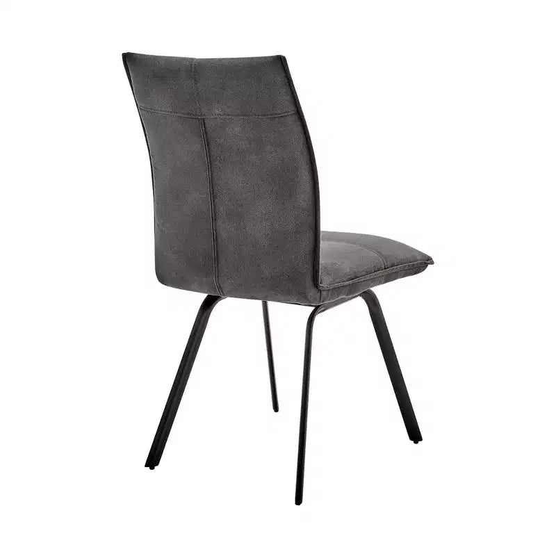 Lot de 2 chaises de salle à manger Rylee en tissu anthracite/noir – Armen Living