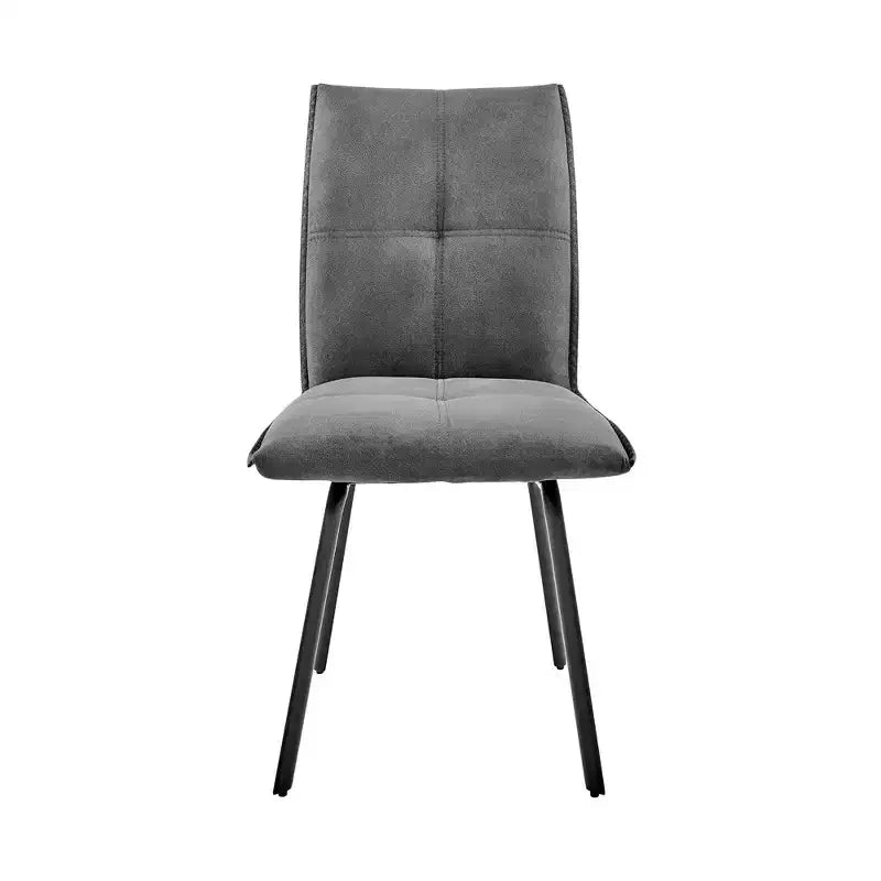 Lot de 2 chaises de salle à manger Rylee en tissu anthracite/noir – Armen Living