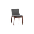 Lot de 2 chaises de salle à manger Aldo grises - Alder Bay : Noyer massif, revêtement en polyester, aucun assemblage requis