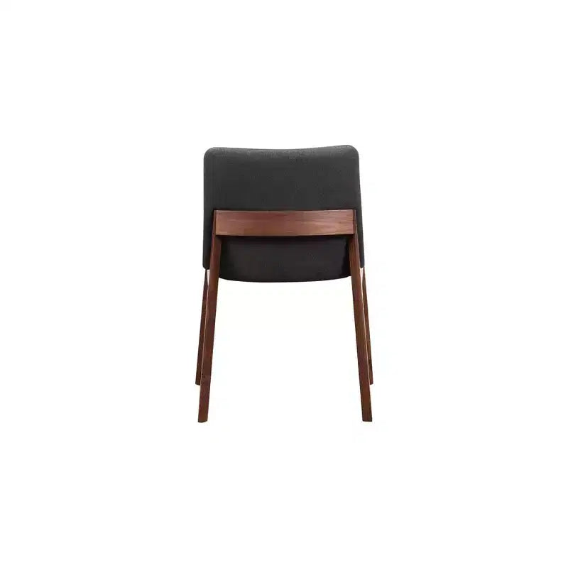 Lot de 2 chaises de salle à manger Aldo grises - Alder Bay : Noyer massif, revêtement en polyester, aucun assemblage requis