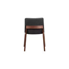 Lot de 2 chaises de salle à manger Aldo grises - Alder Bay : Noyer massif, revêtement en polyester, aucun assemblage requis
