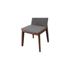 Lot de 2 chaises de salle à manger Aldo grises - Alder Bay : Noyer massif, revêtement en polyester, aucun assemblage requis