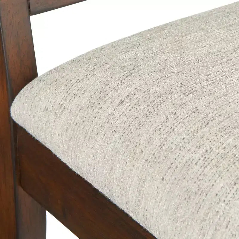 Lot de 2 chaises de salle à manger traditionnelles Westbury en cannage, noyer/crème : Structure en hévéa, revêtement en lin