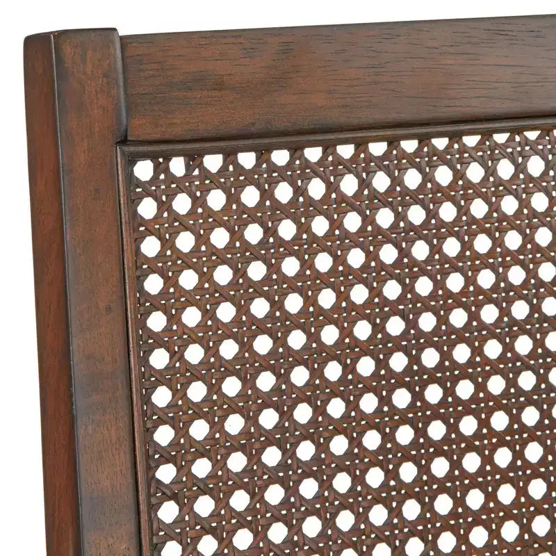 Lot de 2 chaises de salle à manger traditionnelles Westbury en cannage, noyer/crème : Structure en hévéa, revêtement en lin