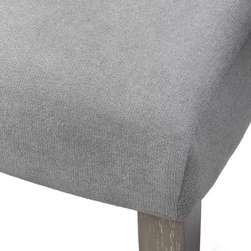 Lifestorey Lot de 2 chaises de salle à manger Carlisle en bois massif gris clair : style moderne du milieu du siècle, bois d'hévéa, rembourrées