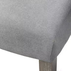Lifestorey Lot de 2 chaises de salle à manger Carlisle en bois massif gris clair : style moderne du milieu du siècle, bois d'hévéa, rembourrées