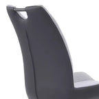 Lot de 2 chaises de salle à manger contemporaines Delvar en tissu étain - Armen Living : Rembourré, cadre en bois, nettoyage localisé