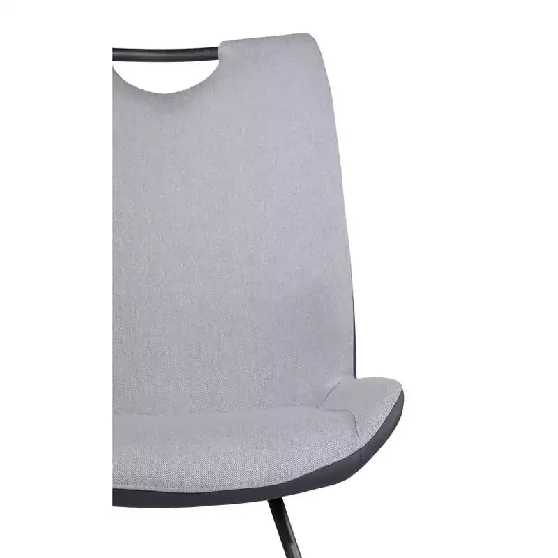 Lot de 2 chaises de salle à manger contemporaines Delvar en tissu étain - Armen Living : Rembourré, cadre en bois, nettoyage localisé