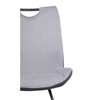 Lot de 2 chaises de salle à manger contemporaines Delvar en tissu étain - Armen Living : Rembourré, cadre en bois, nettoyage localisé
