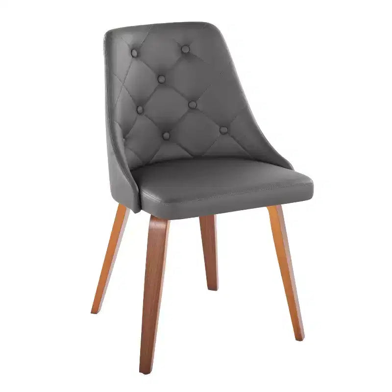 Lot de 2 chaises de salle à manger Marche : capitonnées, pieds en bois - LumiSource