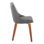Lot de 2 chaises de salle à manger Marche : capitonnées, pieds en bois - LumiSource